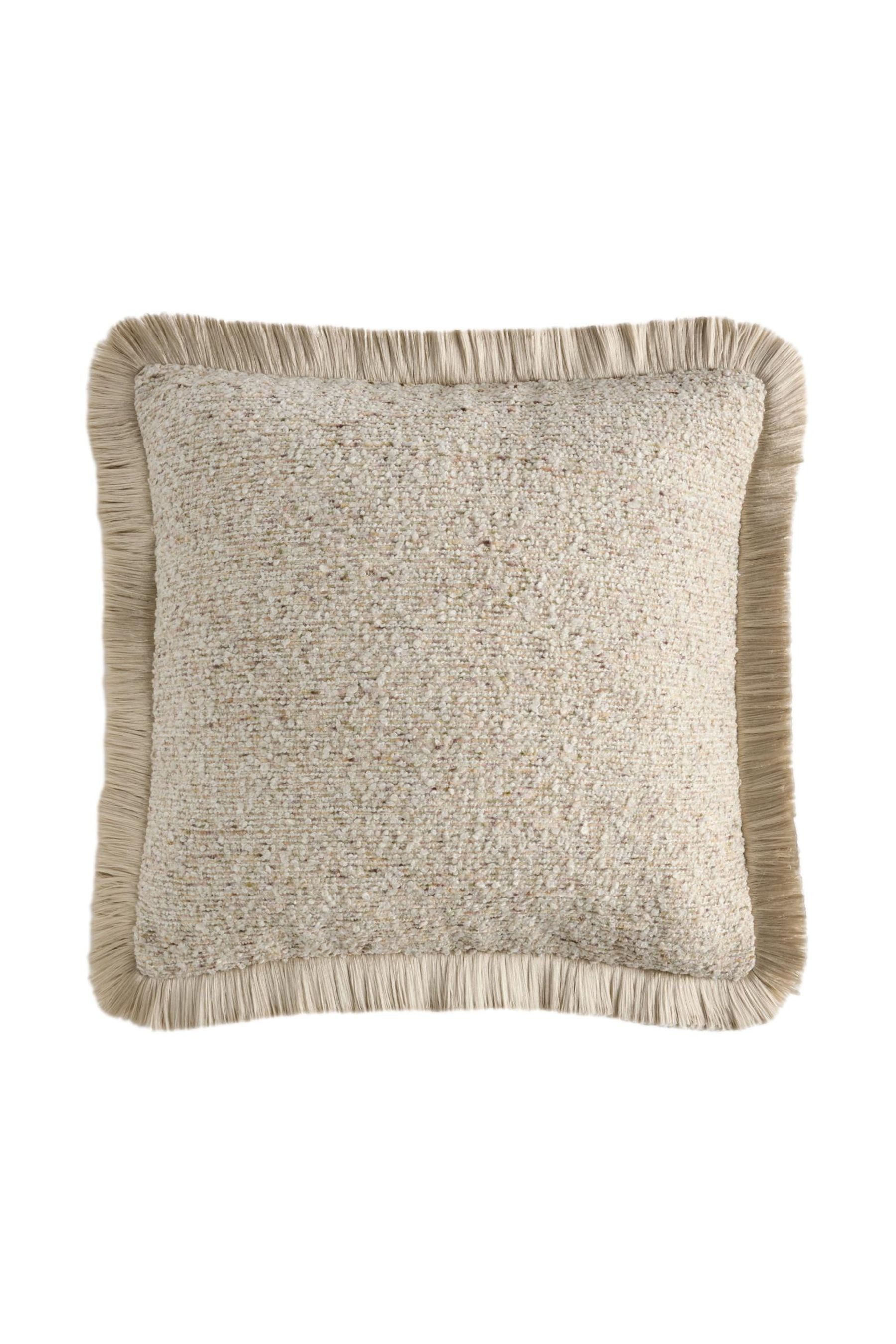 Next Dekokissen Gesprenkeltes Bouclé-Kissen, Fransen – 50 x 50 cm