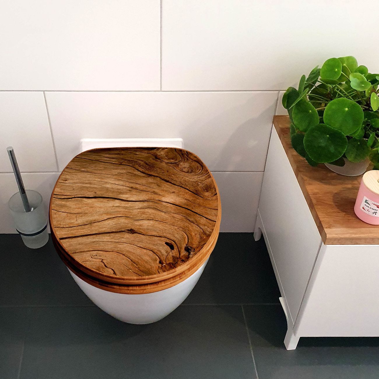 banjado WC-Sitz aus Bambus Motiv Trockenes Holz (umweltfreundliches Materia günstig online kaufen