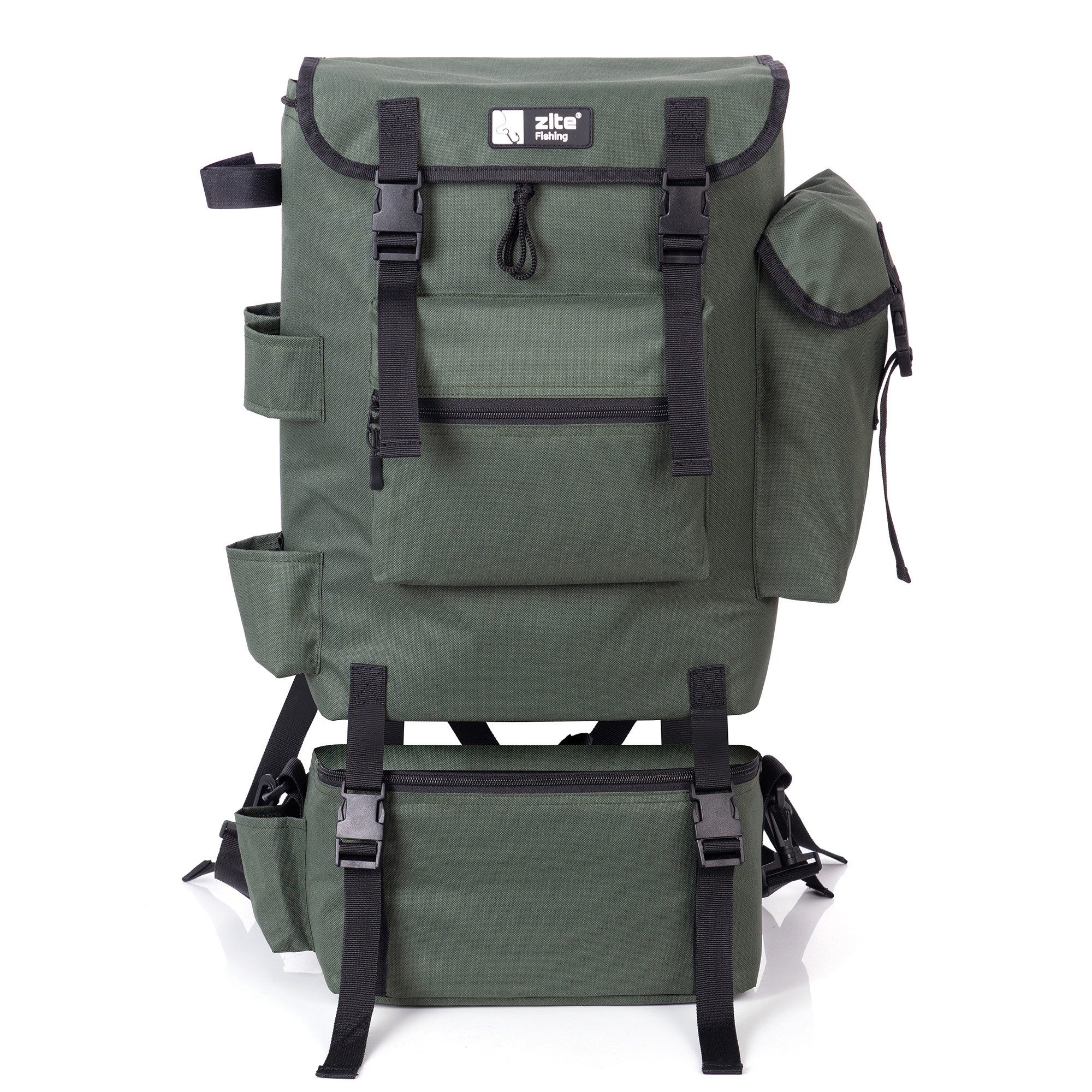 Zite Angelrucksack Multifunktionaler ISO Rucksack mit abnehmbarem Kühlfach