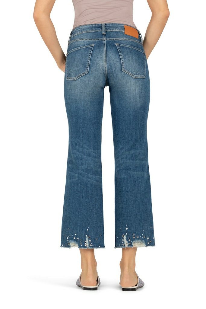 Cambio 5-Pocket-Jeans Straight Leg Jeans für Damen (1-tlg)