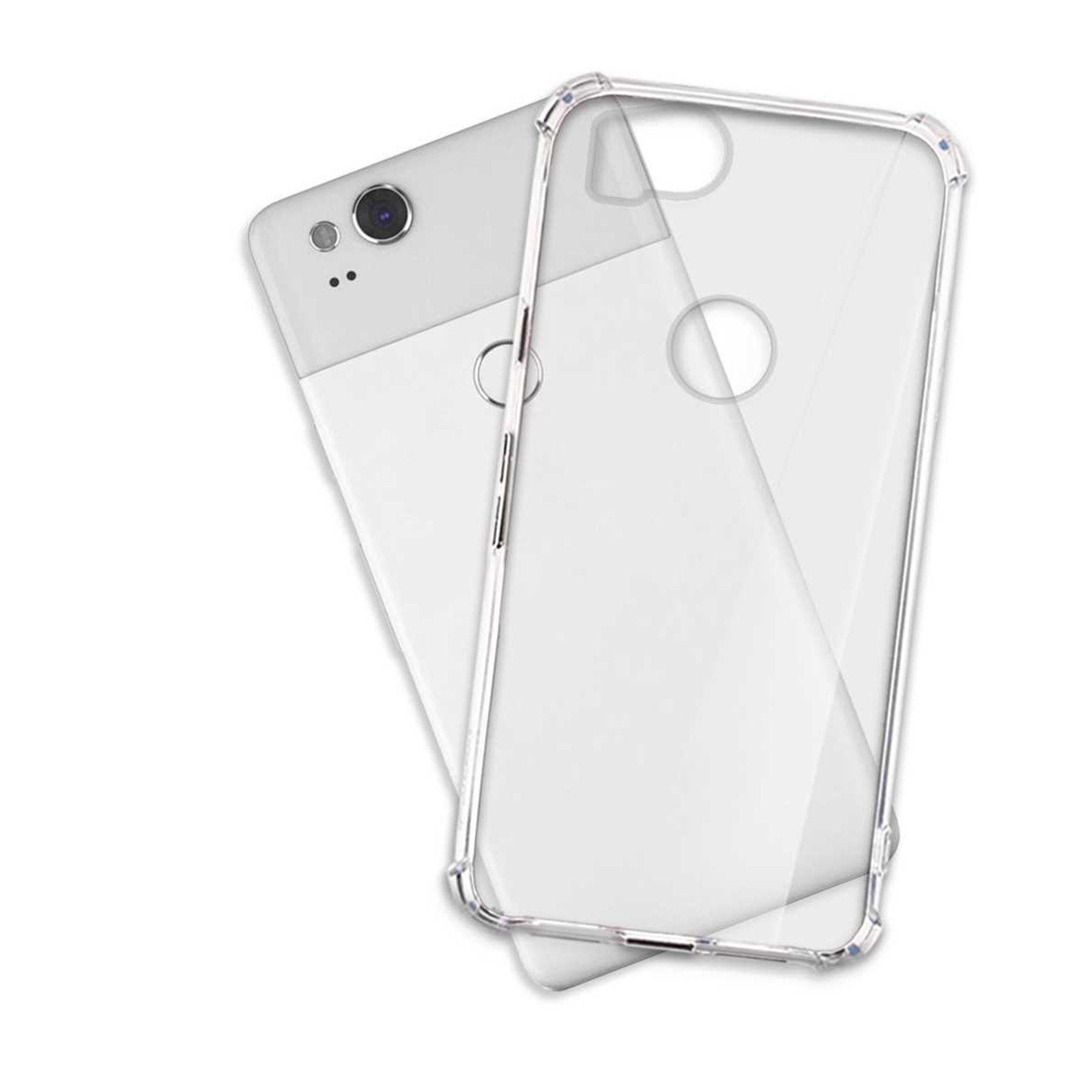 mtb more energy Smartphone-Hülle Clear Armor Case für Google Pixel 2, Transparente TPU Schutzhülle Case Backcover mit Anti-Shock Verstärkung