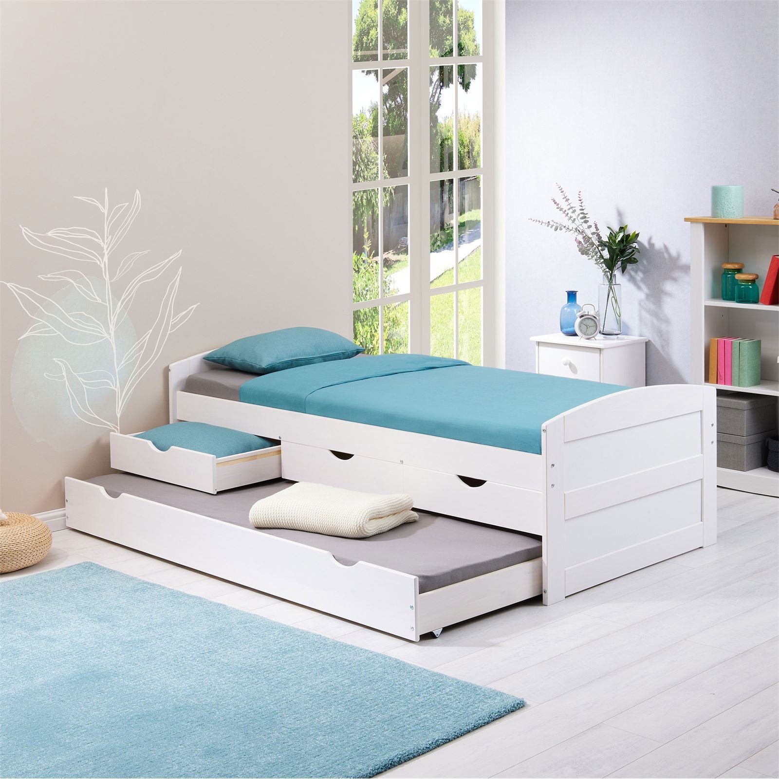 IDIMEX Funktionsbett JESSY, Bett mit Stauraum Jugendbett mit 3 Schubladen A günstig online kaufen