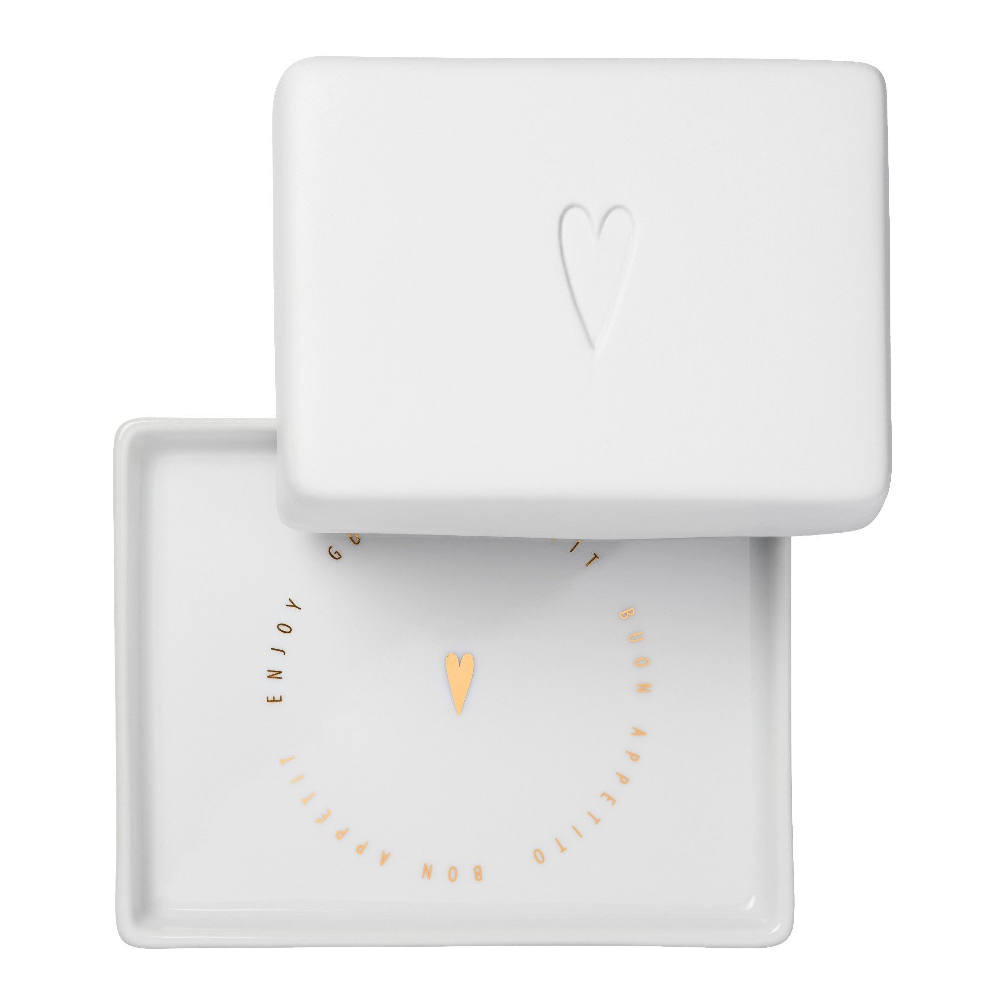 Räder Butterdose räder Butterdose Herz Weiß, Porzellan