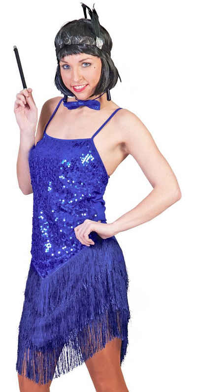 Funny Fashion Kostüm Charleston Kleid Marlene für Damen - Blau