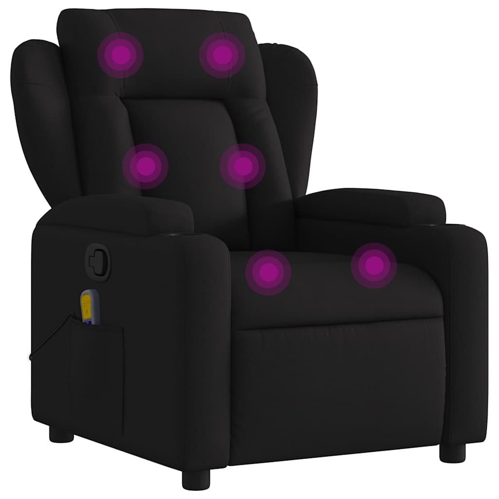 vidaXL Sessel Massage-Relaxsessel, schwarzer Stoff (1-St) günstig online kaufen