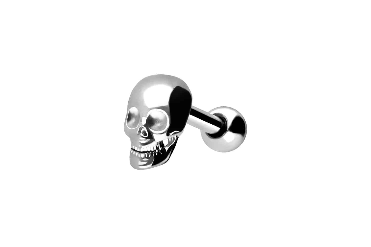 Piercing-Set Chirurgenstahl Ohrpiercing TOTENKOPF