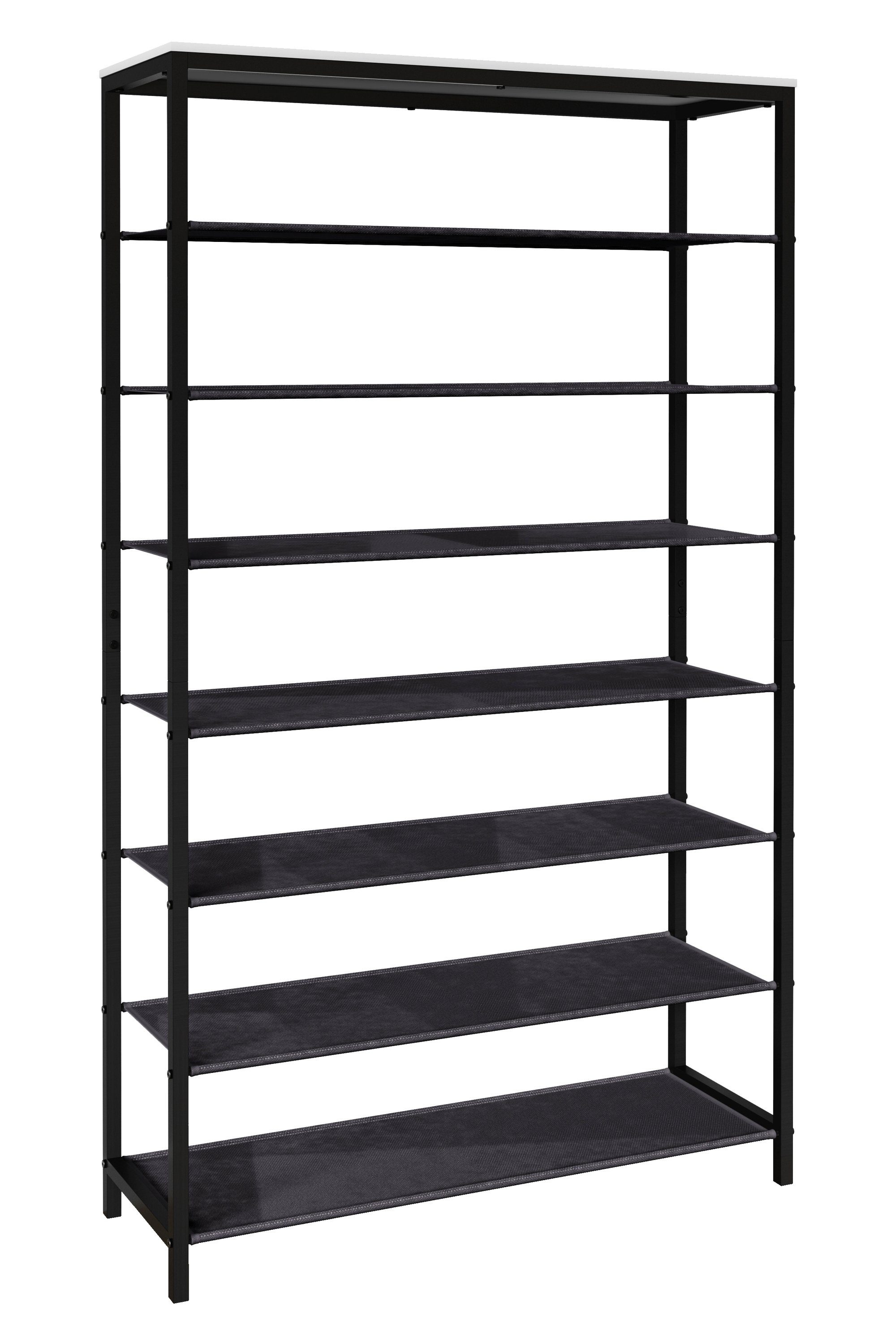 VCM Schuhregal Metall Holz Schuhregal Schuhablage 7 Fächer Taliro günstig online kaufen