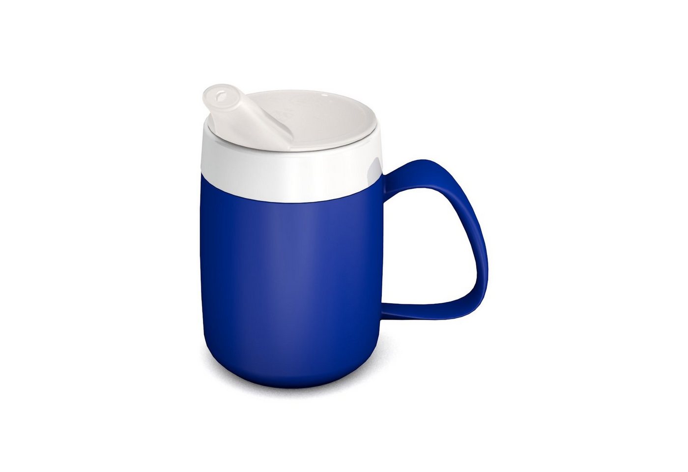 Ornamin Schnabelbecher Becher mit Trink-Trick mit Schnabelaufsatz/Trinkaufsatz, 2-tlg., Kunststoff, Trinkhilfe l Alltagshilfe l Schnabeltasse l Made in Germany