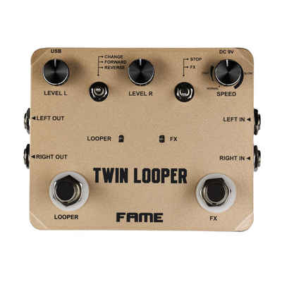 FAME Musikinstrumentenpedal, Twin Looper - Effektgerät für Gitarren