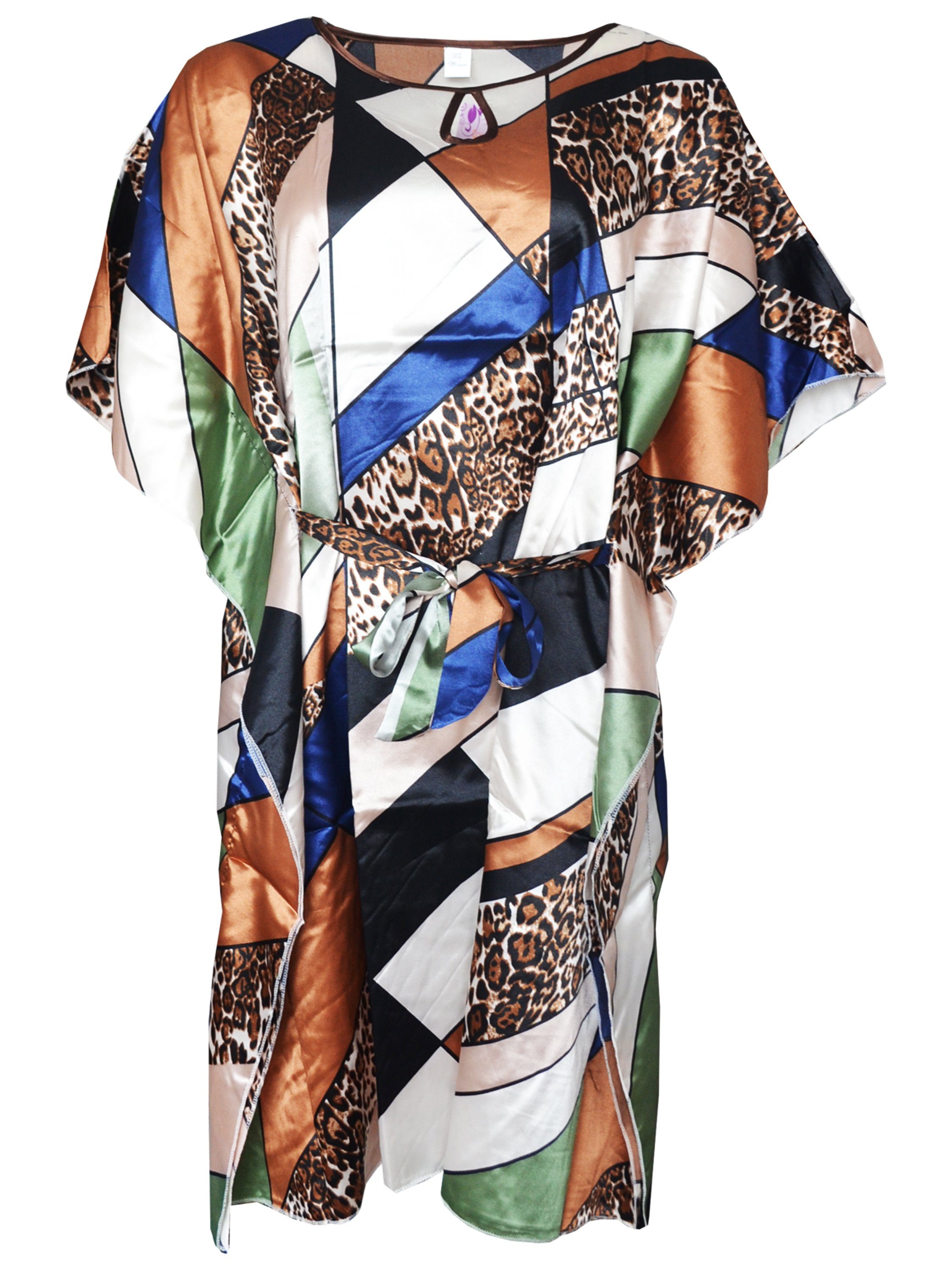 Kleid Sommer TEXEMP (1-tlg) Modell Knitterfest Maxikleid - One Size Damen Tunika 2 Strandkleid Kaftan Strandkleid
