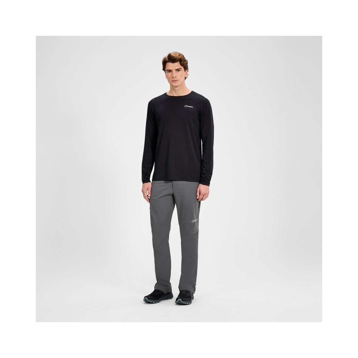 Berghaus 3-in-1-Funktionsjacke Berghaus Delta Langarm-Shirt für Herren - Schwarz Hochwertiges Langarm-Shirt mit Polartec® Delta für ideale