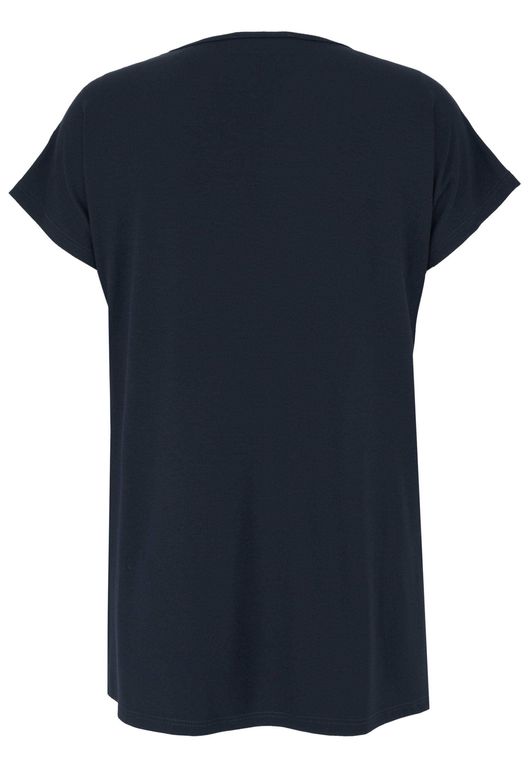 Doris Streich V-Shirt mit dekorativen weißen Einsätzen günstig online kaufen