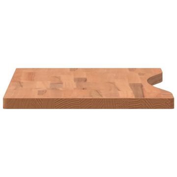 vidaXL Schreibtisch Schreibtischplatte 80x36-40x2,5 cm Massivholz Buche Arbeitsplatte Büro