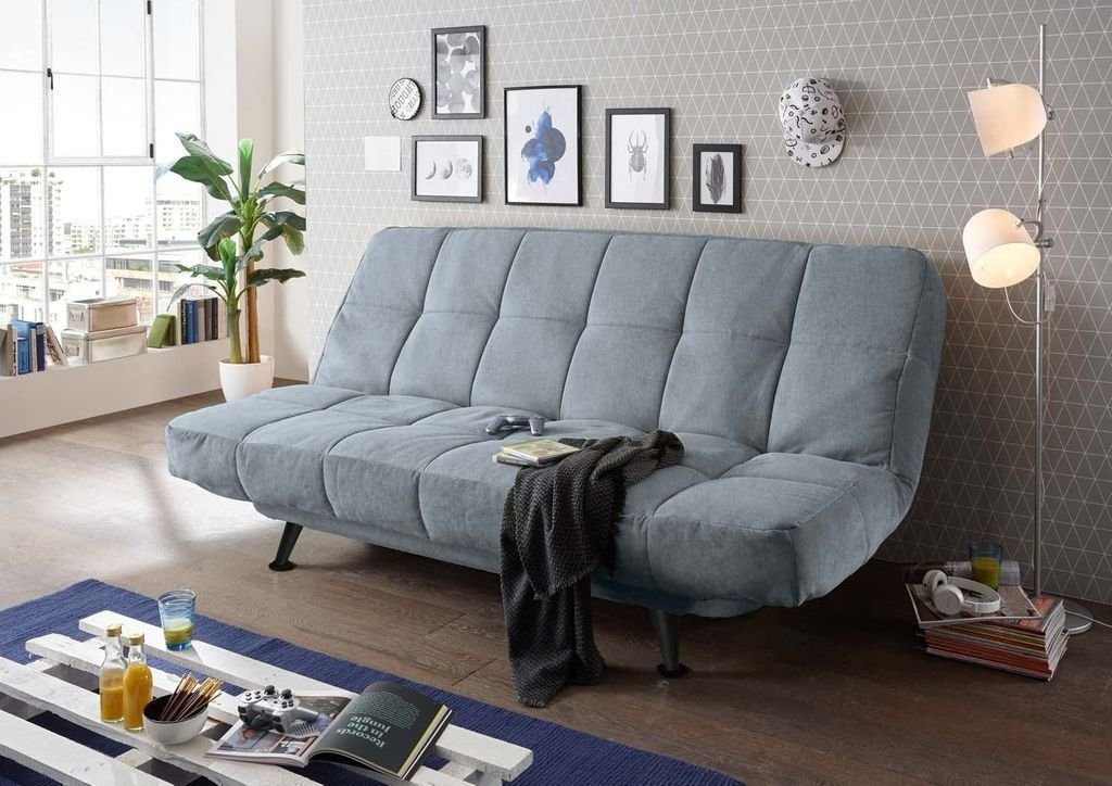 ED EXCITING DESIGN Couch Sofa 102 Ikar Schlafsofa 208 x Schlafsofa, Polstergarnitur cm Anthrazit