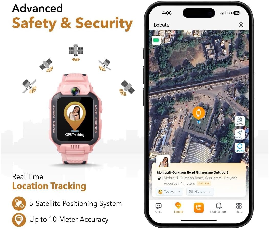 imoo Z7 Smartwatch (3,9 cm, sim karte), Kinder Smartwatch mit Videoanruf, GPS-Ortung, Fitness
