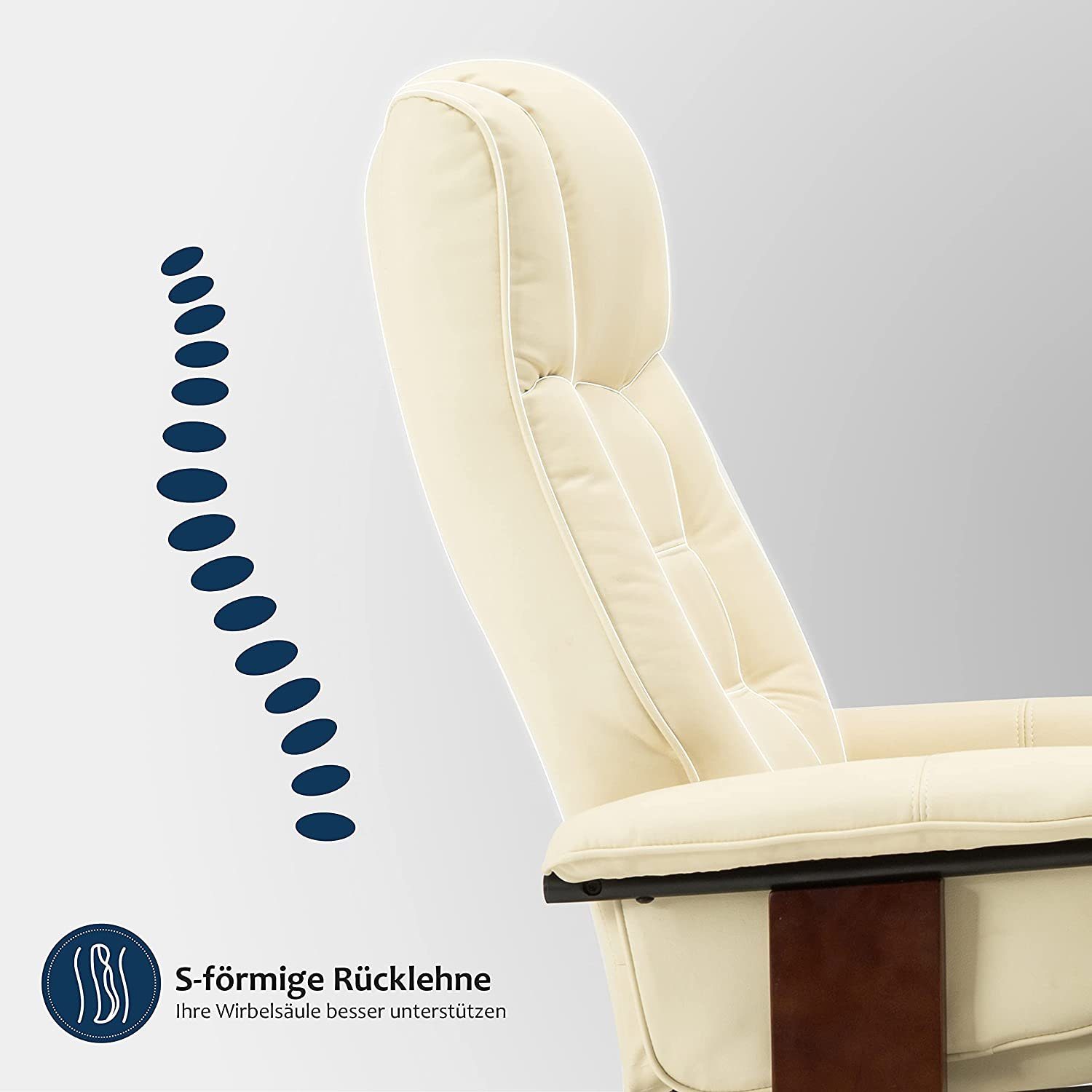 MCombo TV-Sessel M MCombo Relaxsessel mit Hocker Fernsehsessel 9019 (M MCom günstig online kaufen