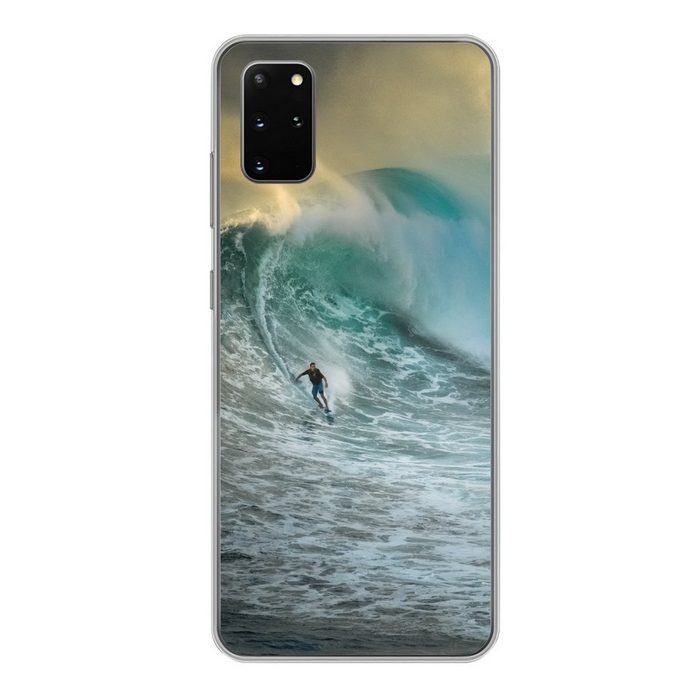 MuchoWow Handyhülle Surfer auf großen Wellen Phone Case Handyhülle Samsung Galaxy S20 Plus Silikon Schutzhülle