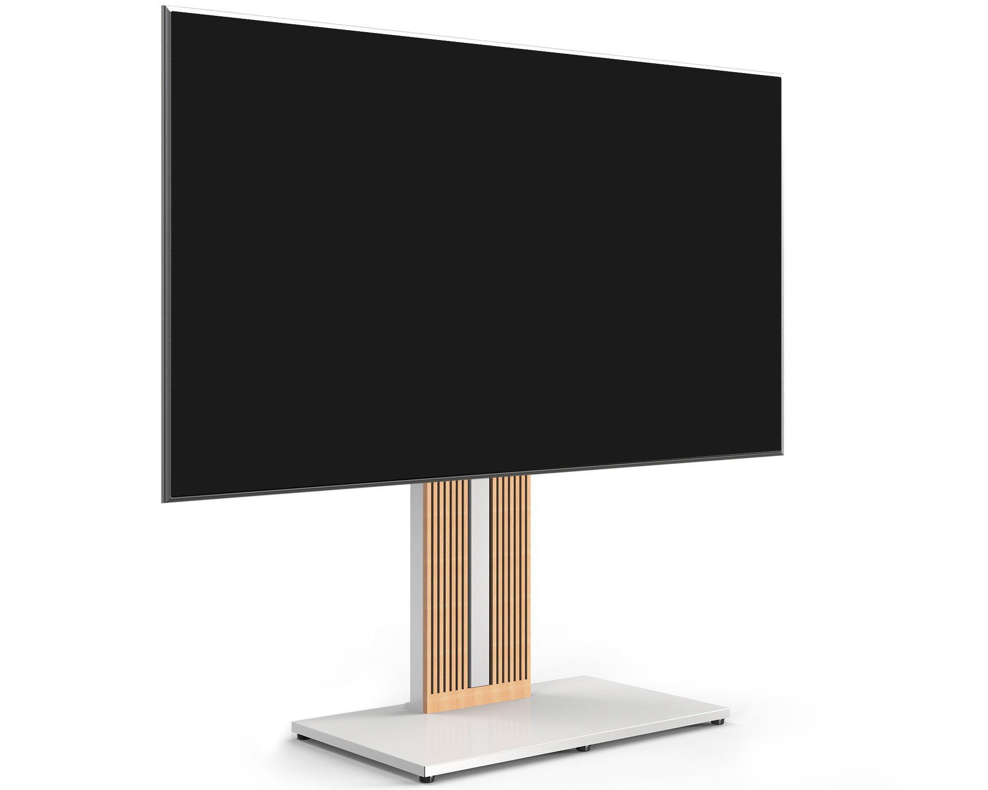FITUEYES TV-Ständer aus Holz, mit höhenverstellbarer Ablage, ±15° schwenkbar, 55-88 Zoll, (bis 88,00 Zoll, höhenverstellbar, mit Kabelmanagement)