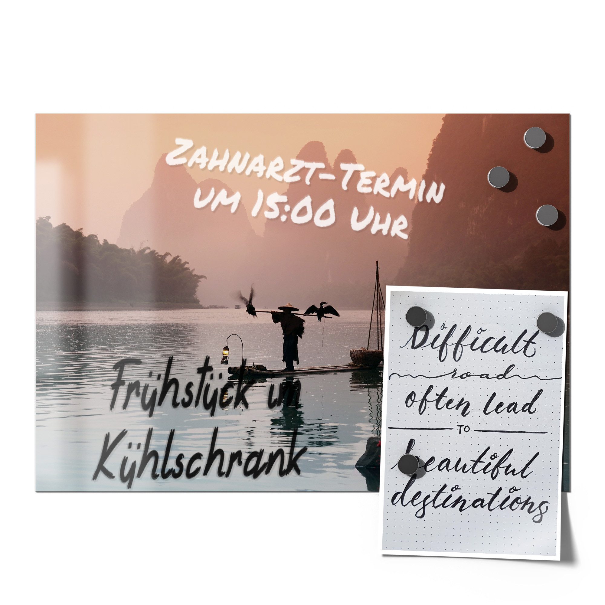 Thumbnail - DEQORI Magnetfolie 'Fluss der Stille', beschreibbar universal Magnetmatte magnetisch Folie Planer Kalender