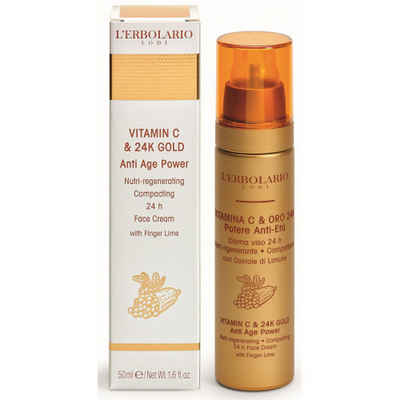 L´ERBOLARIO Hautcreme VITAMIN C & 24K GOLD 24h Anti-Aging Gesichtscreme 50 ml, 1-tlg.