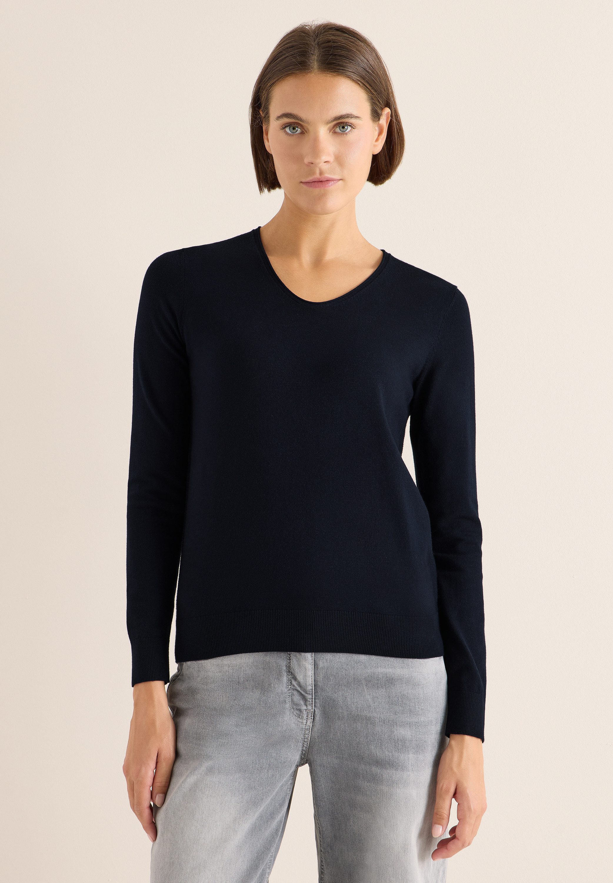 CECIL Strickpullover mit Materialmix günstig online kaufen