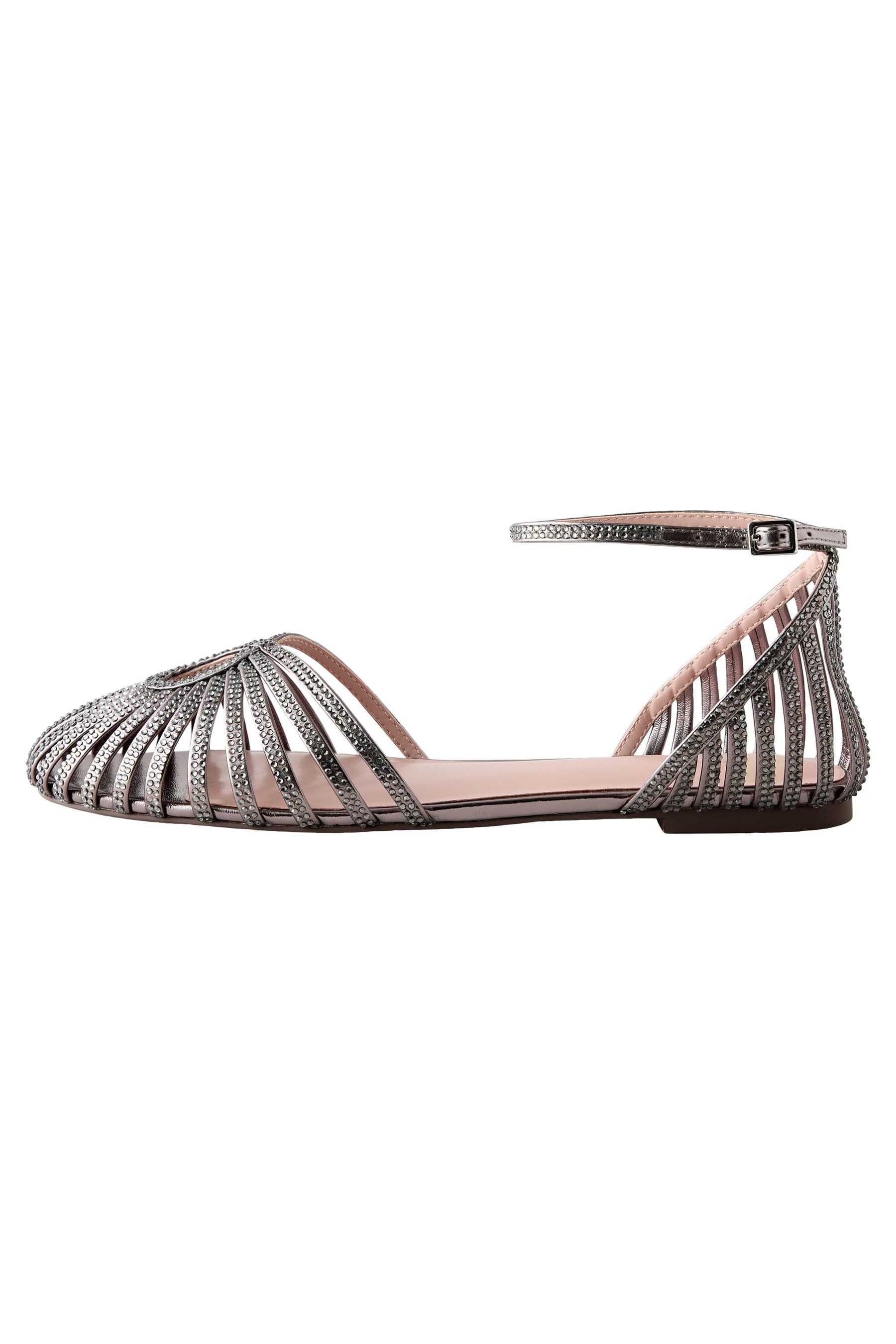 Next Forever Comfort® flache Glitzer-Schuhe Riemchensandale (1-tlg)