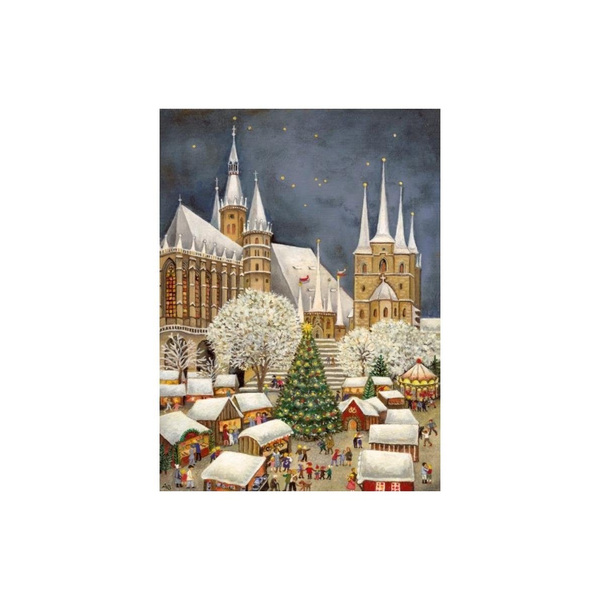 Dom - Erfurt 2910 Grußkarte Weihnachtspostkarte Olewinski & Tochter