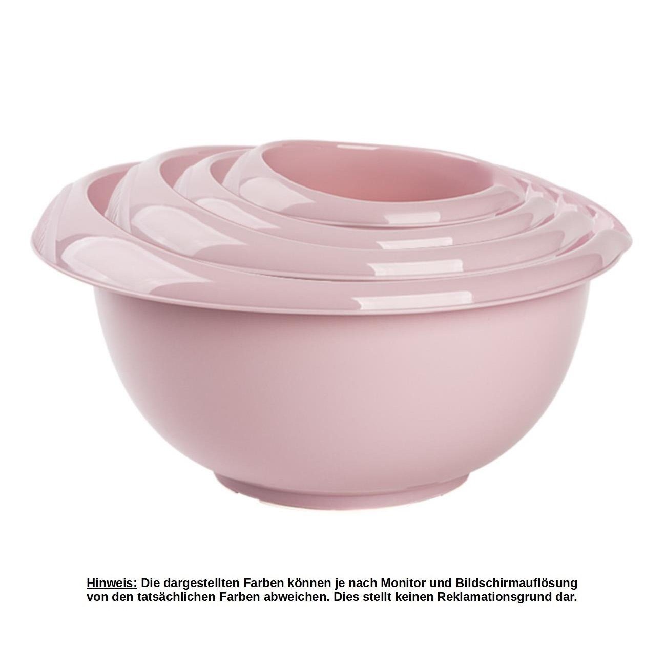Engelland Rührschüssel Backschüssel-Set, Kunststoff, (Vorteils-Set, 4-tlg), spülmaschinengeeignet, mikrowellengeeignet, Ausgusslippe