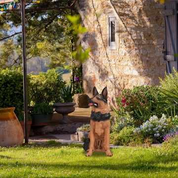 relaxdays Gartenfigur Lebensgroße Schäferhund Figur