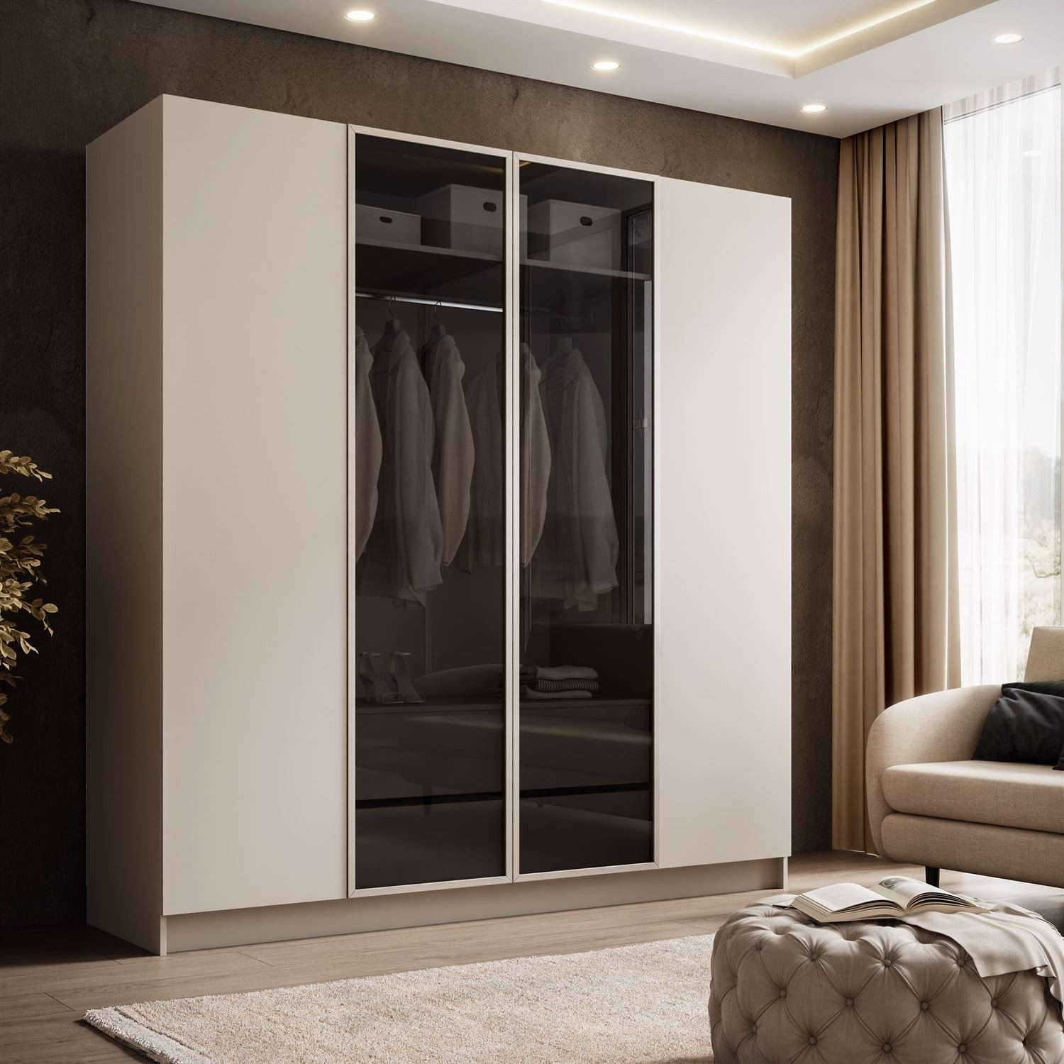 Lookway Kleiderschrank ATRIUM II mit Glasfront