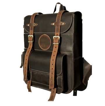 Wanderrucksack Vintage Leder Rucksack Echtes Leder Retro Stil Wanderrucksack Daypack Bagpack für Damen und Herren Tagesrucksack, echtesleder
