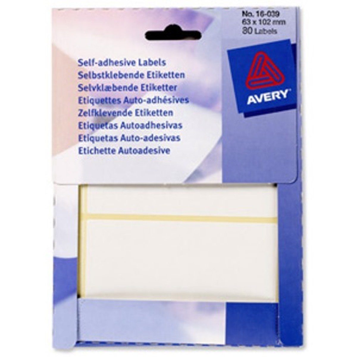 Avery Zweckform Etiketten 80x Universal Klebe-Etiketten 63x102mm, Aufkleber Labor Selbstklebend Ablösbar Blickdicht