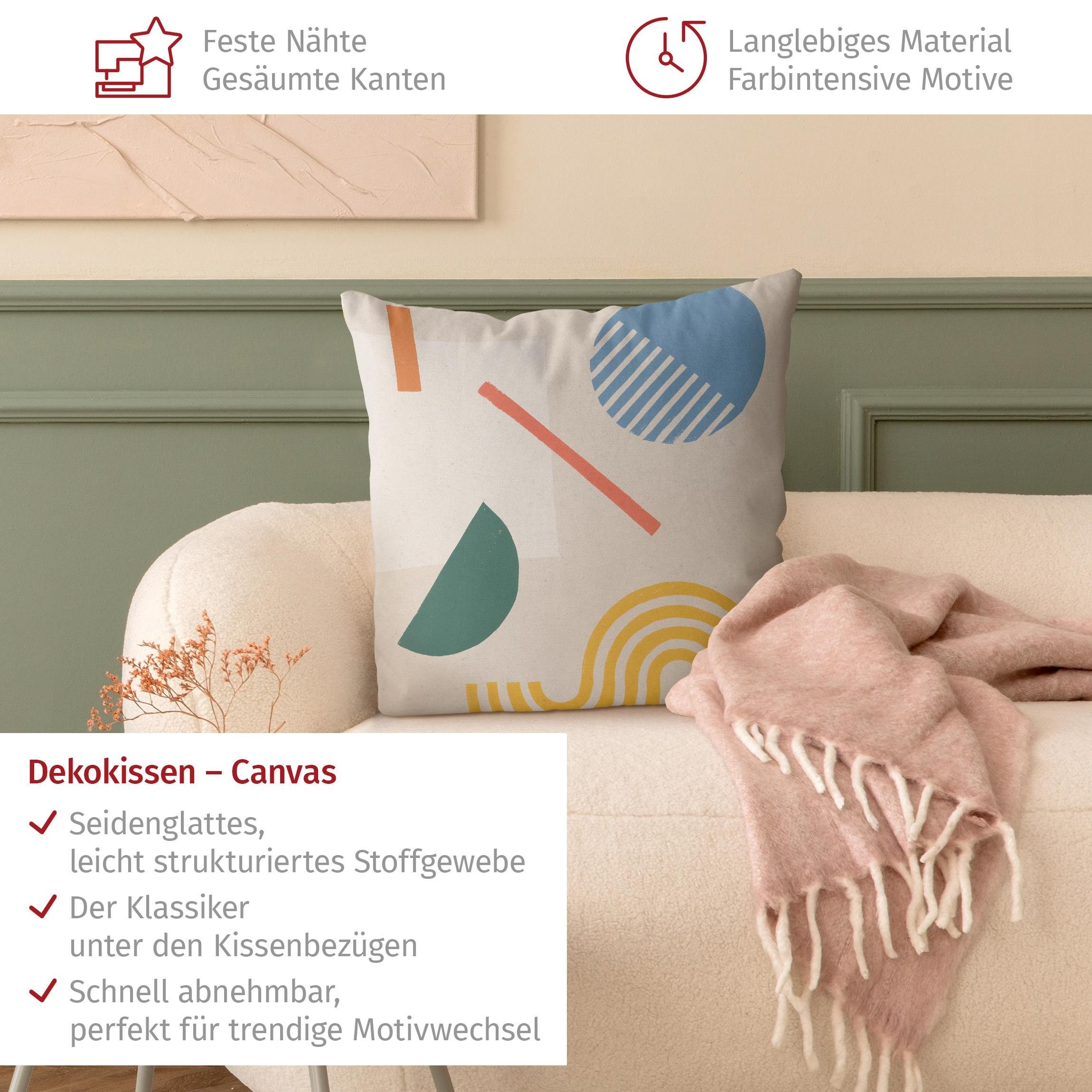 Bilderdepot24 Dekokissen drinnen Kissenhülle/ Sofakissen/ Zierkissen Kissenhülle beige originel, Bezug mit / ohne Füllung Zierkissen Outdoor Sofa Bett