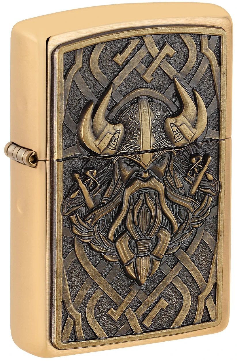 Zippo Feuerzeug Wikinger Viking Limited Edition messing gebürstet Collectible (1-St), Limited Edition - nur 2000 Exemplare weltweit