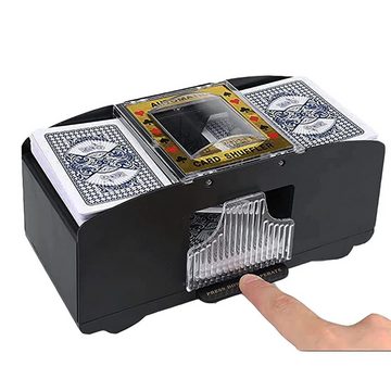 SECUMAX Tischkartenhalter Automatische Spielkarten Mischmaschine Auto Kartenmischer für 2 Decks