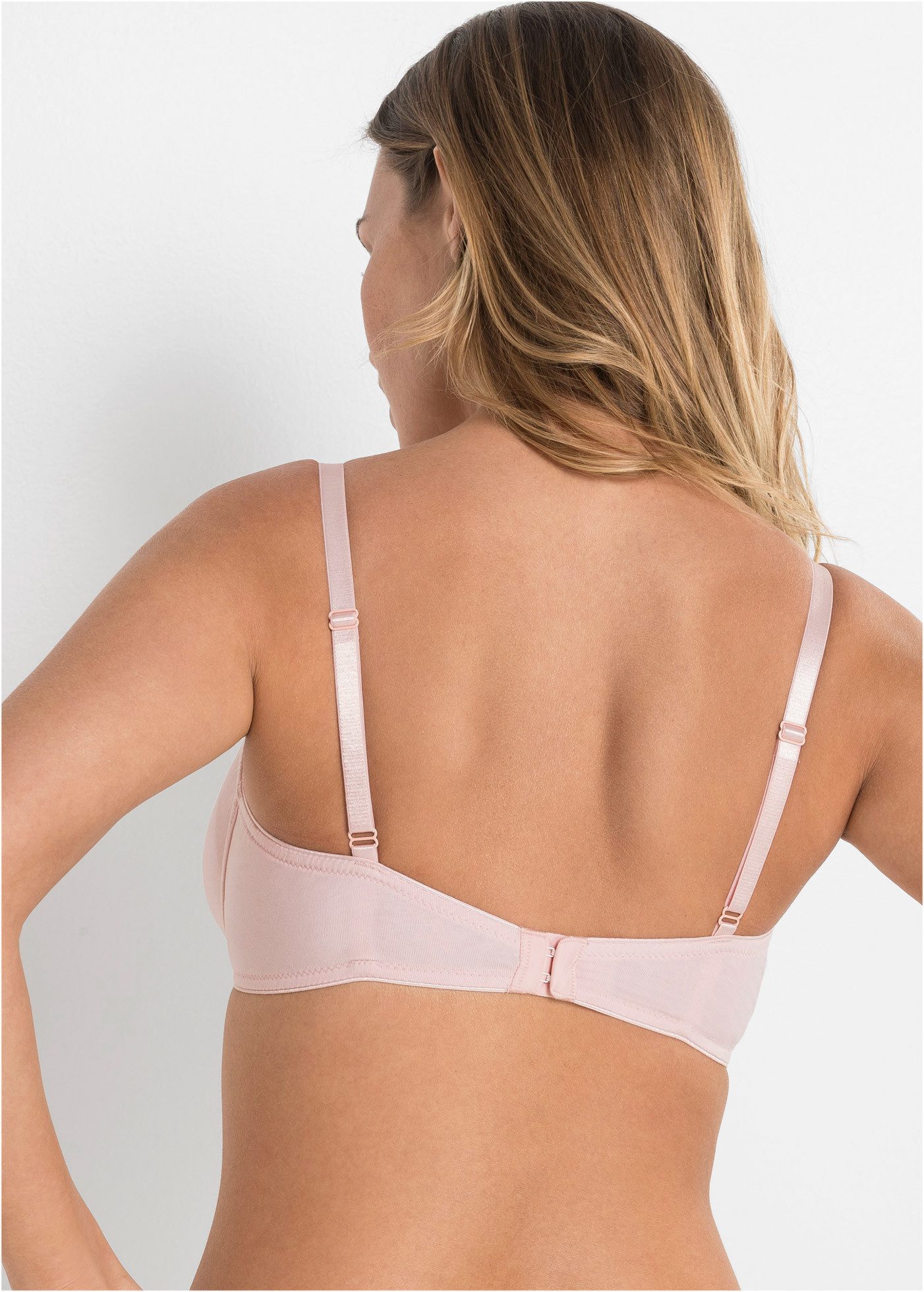 bonprix T-Shirt-BH (Packung, 3-tlg) mit Bügel, nahtlos vorgeformte Cups, aus Baumwollmischung