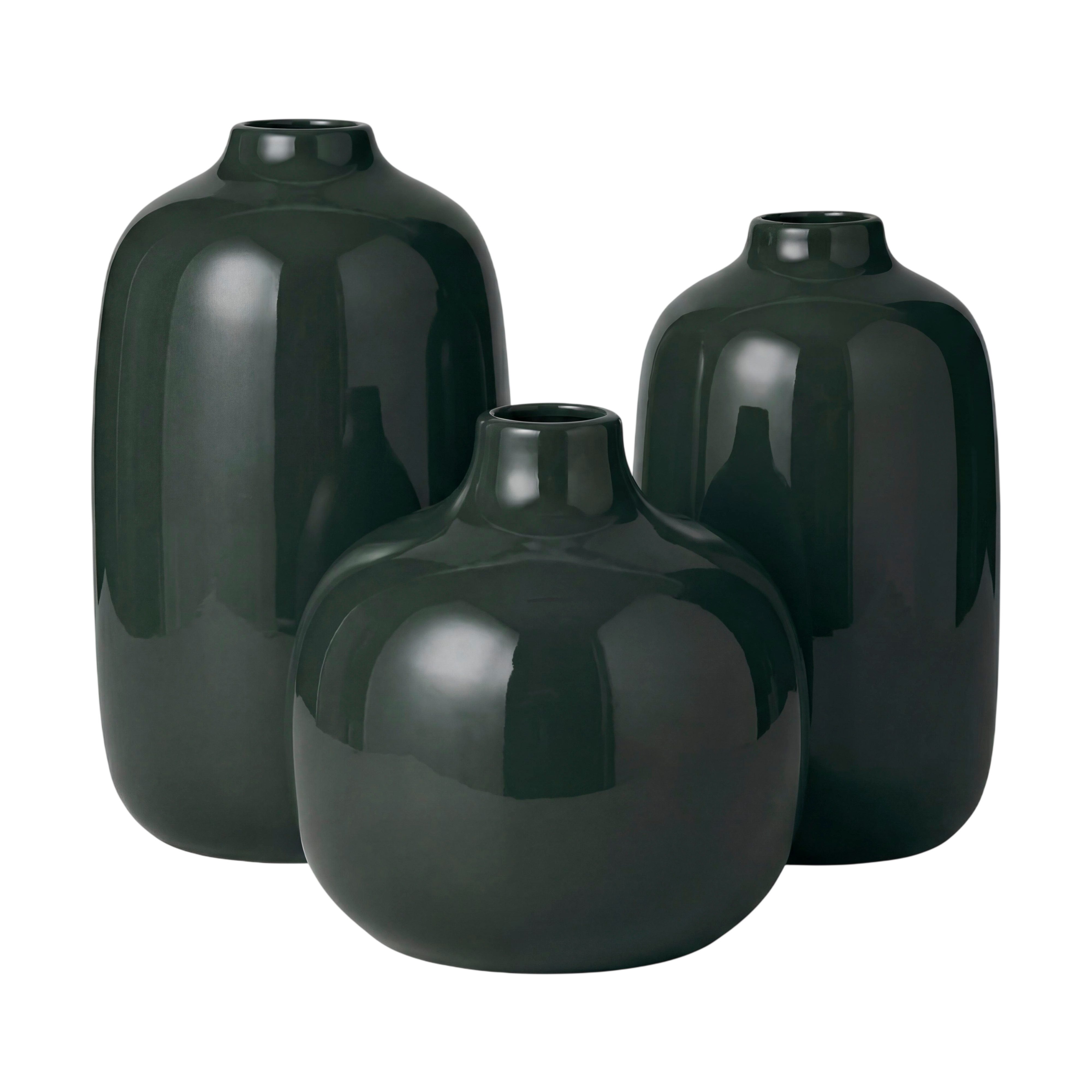 blomus Dekovase 3er Set -CEOLA- Blumenvase, Keramikvase: modernes Design (Set, 3 St., 3x Vase), widerstandsfähiges Keramik, Unikat, natürliches Design