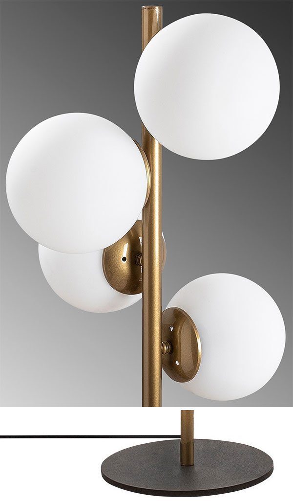 Feldmann-Wohnen Stehlampe Faze, weiß 32x32x130cm, kugelförmige Lampenschirme 4