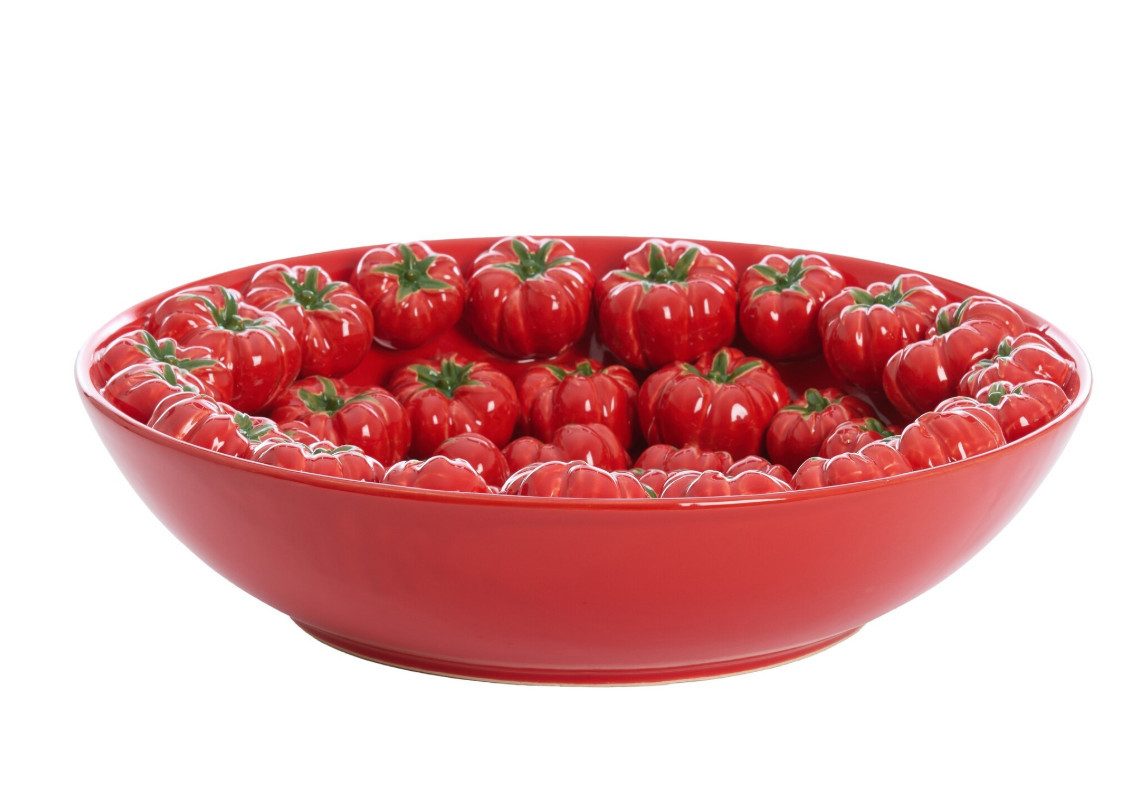 Light & Living Dekoschale Designer Schale Ø43, mit Tomaten Tamina, rot
