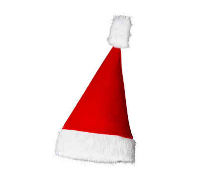 Zauberer-Kostüm Plüsch Weihnachtsmütze mit Bommel Weihnachts-Zipfelmütze
