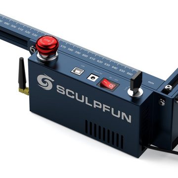 SCULPFUN Graviergerät S30 Ultra 33W Lasergravurmaschine, Automatische Luftunterstützung, Austauschbares Objektiv Augenschutz, 600 x 600 mm Gravurbereich