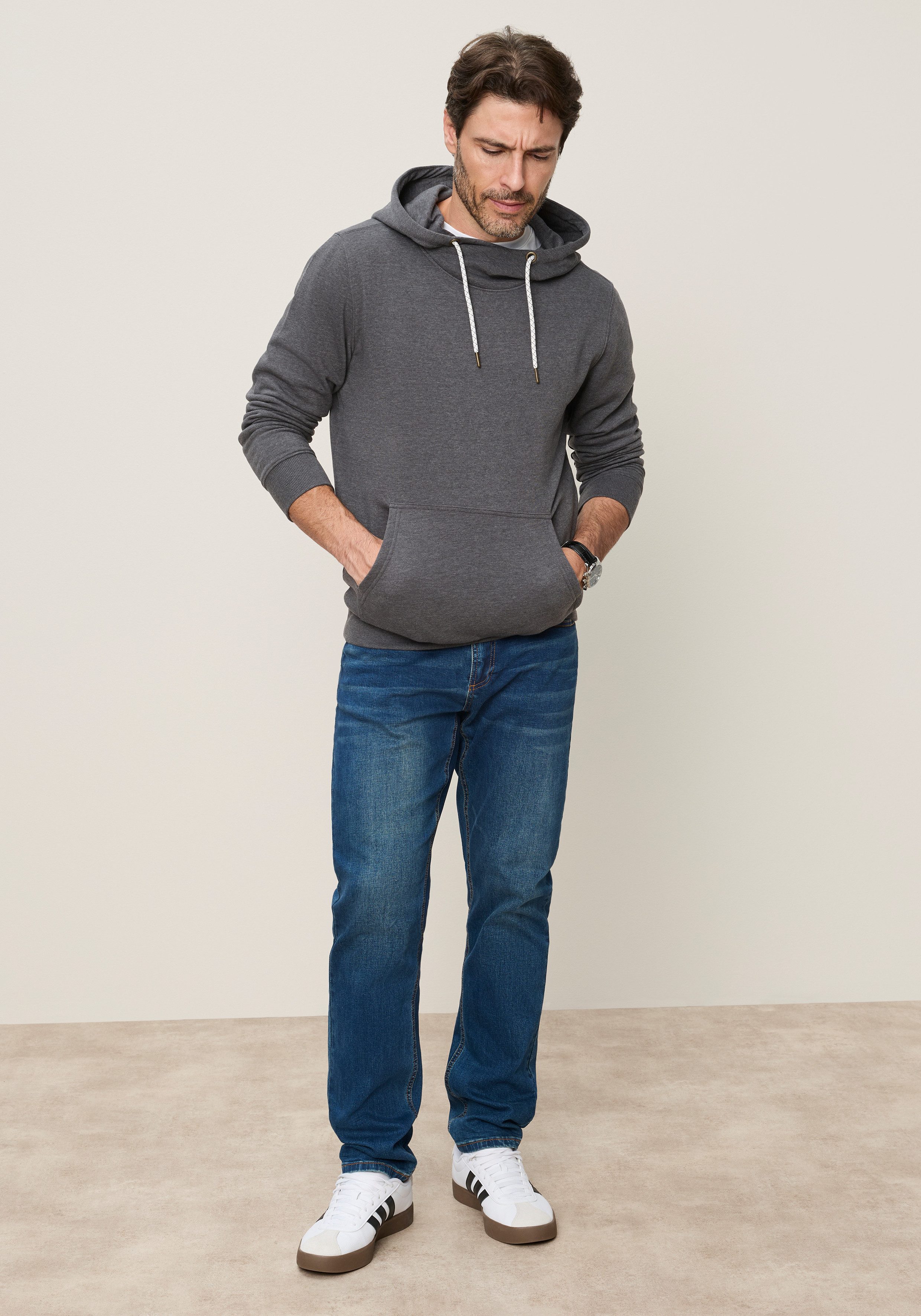 Man's World Kapuzensweatshirt mit hochschließendem Kragen, auch in großen Größen