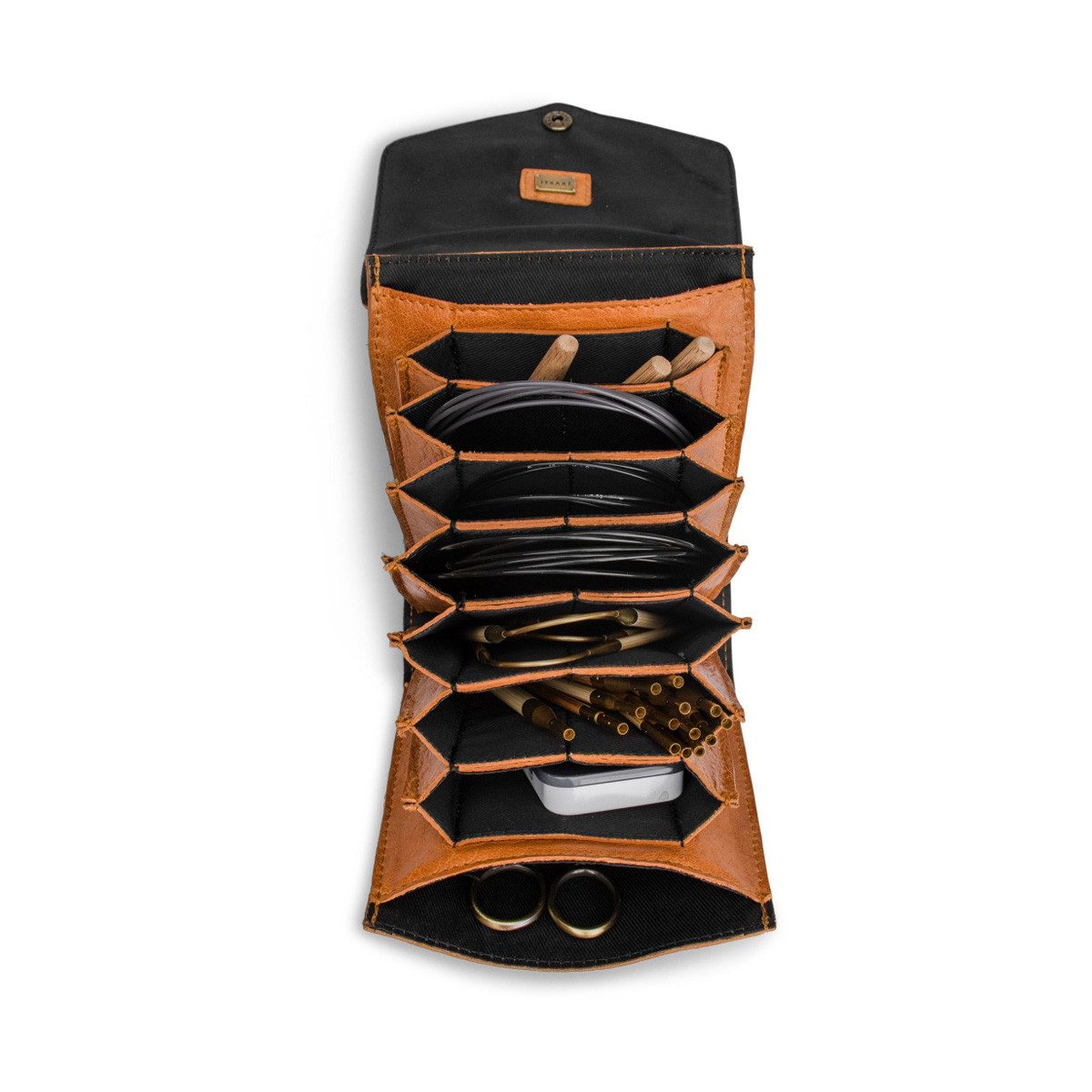 muud Handtasche Lederorganizer Betina Whisky