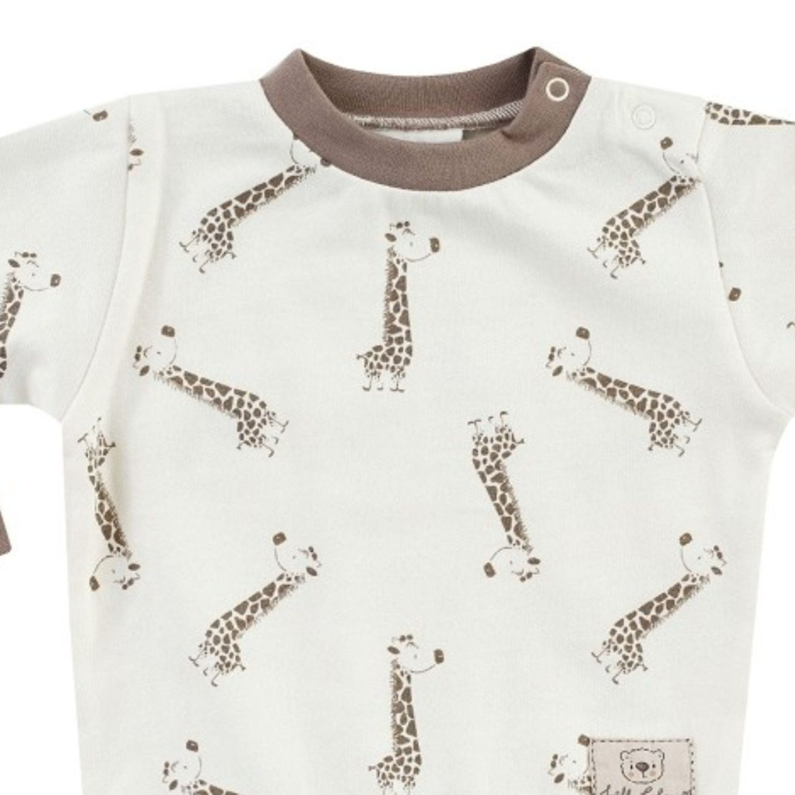 JACKY Sweatshirt Baby Kuscheliger Sweatshirt Langarm, Beige Giraffen (1-tlg)
