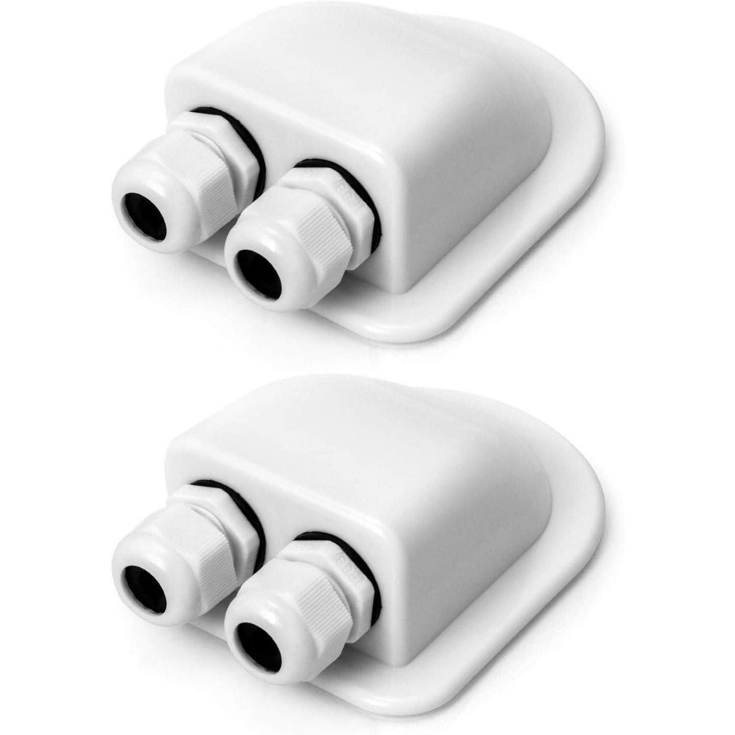 LuxusKollektion Schaltschrankschlüssel Dachdurchführung Kabeldurchführung IP68 Solar Weiß 2 Stück 2 Fach