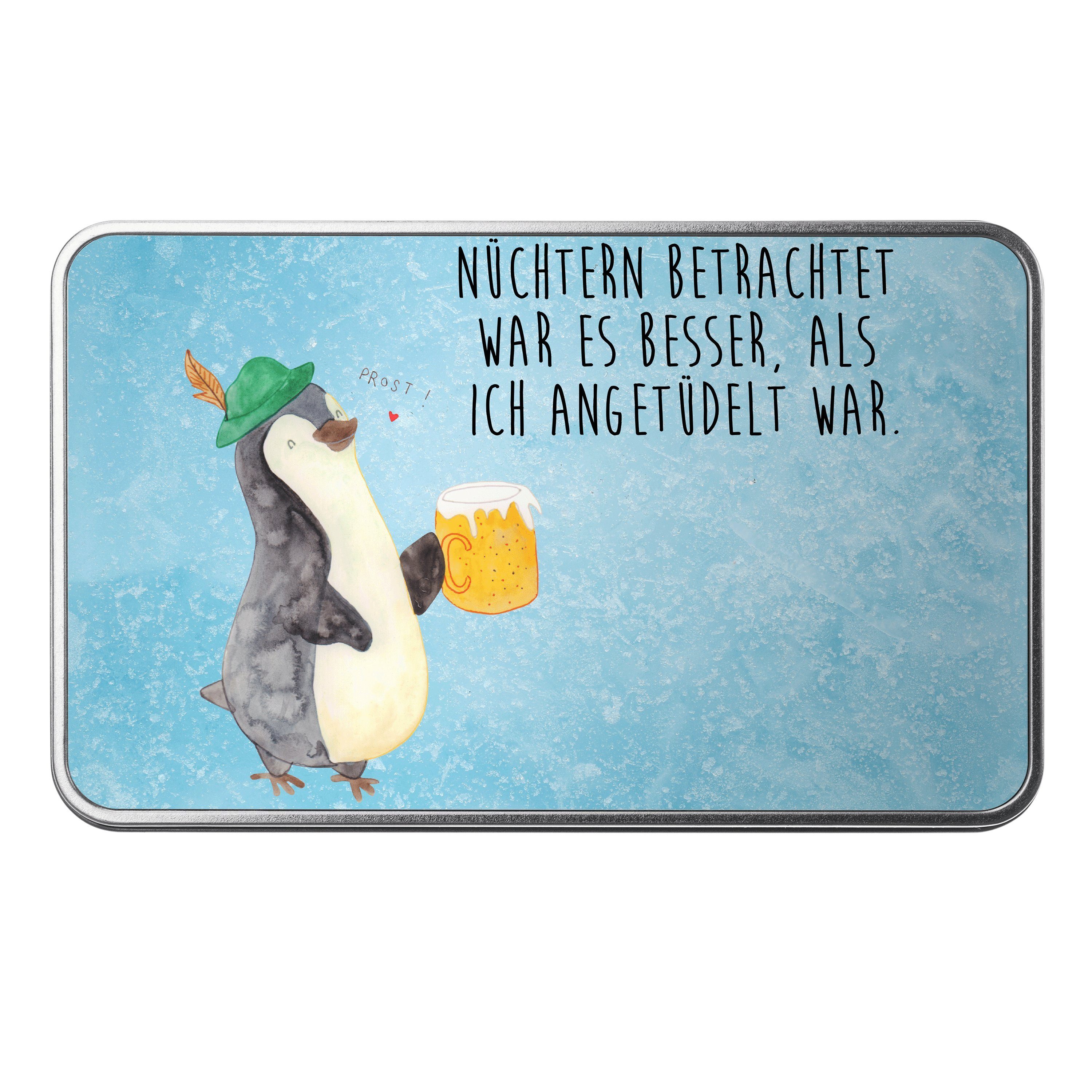 Mr. & Mrs. Panda (1 Eisblau Pinguin beschwippst, - Bier Dose Bierchen, St) - Geschenk, Container