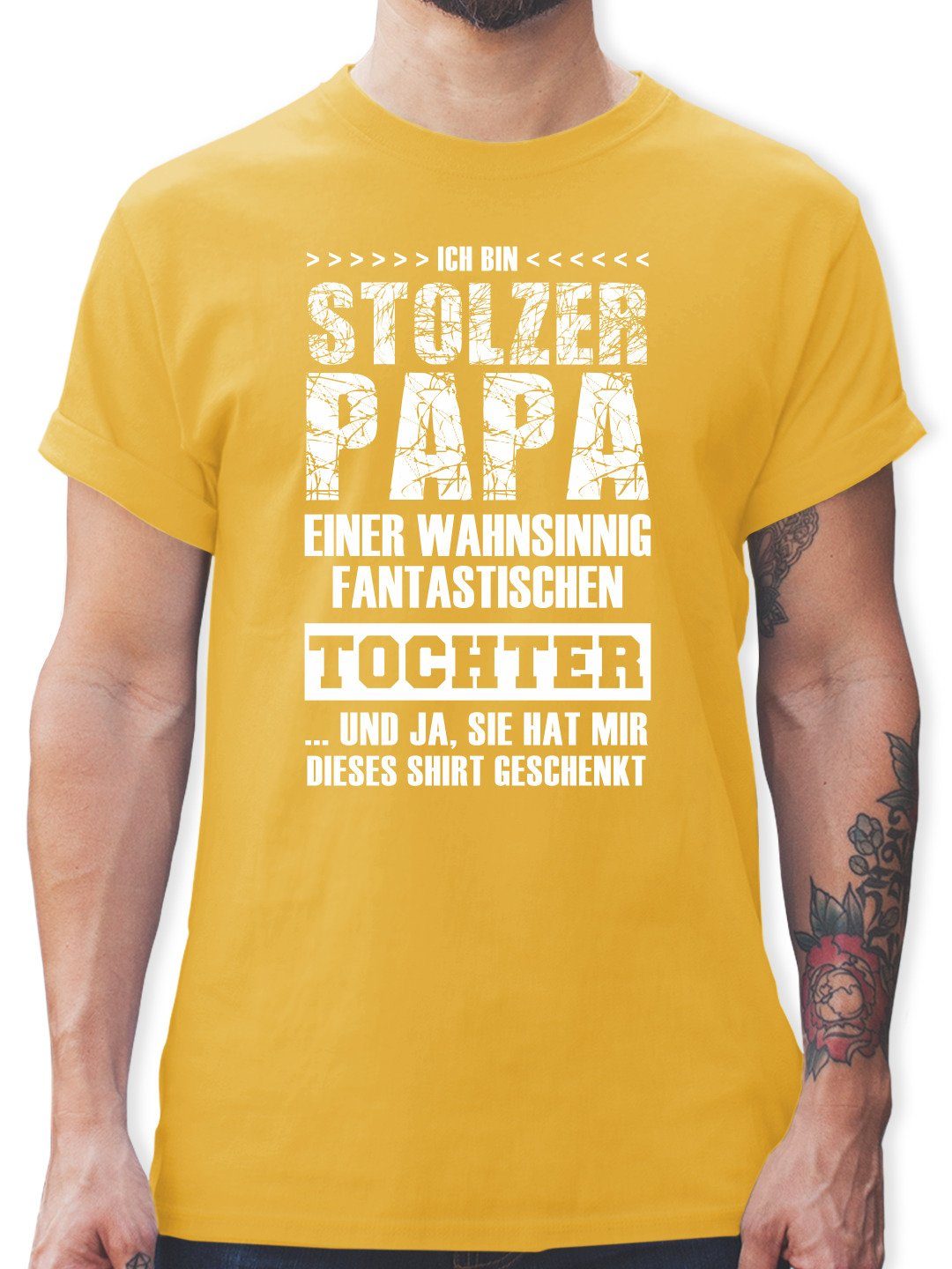Shirtracer TShirt »Stolzer Papa Fantastischen Tochter Herren Premium