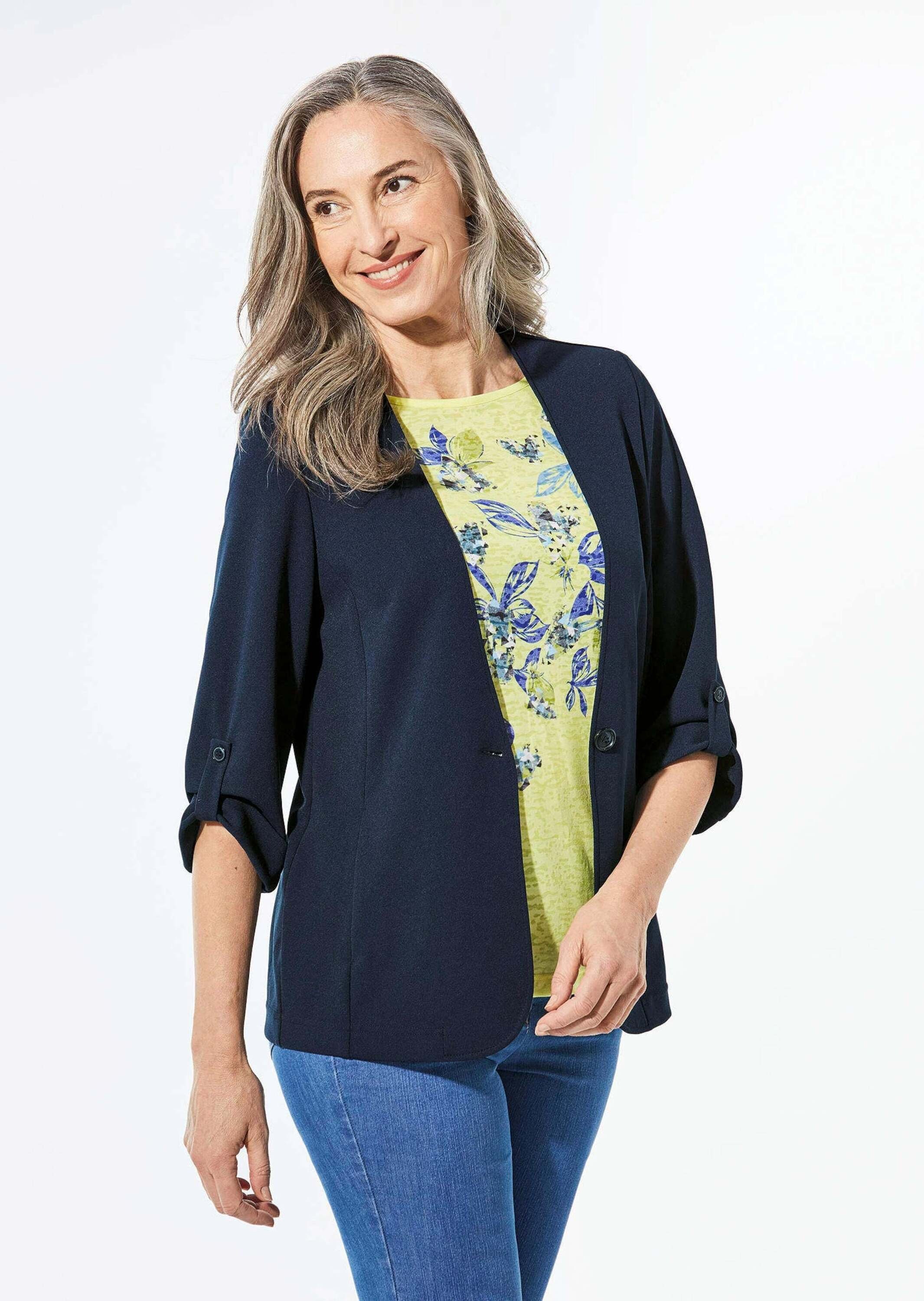 Jerseyblazer Blazer mit Cardiganausschnitt