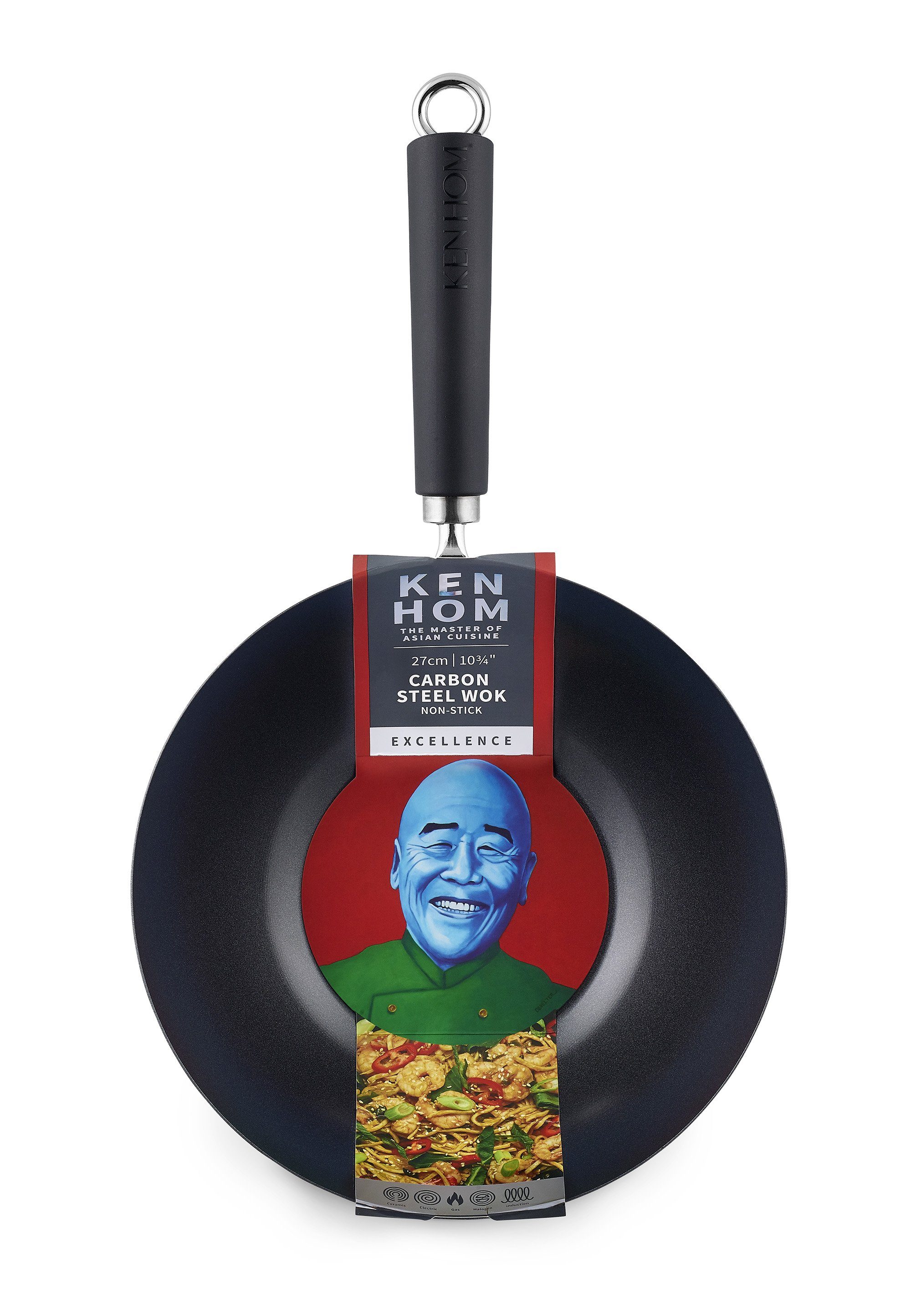 KEN HOM Wok Excellence, Carbonstahl, mit Antihaftbeschichtung