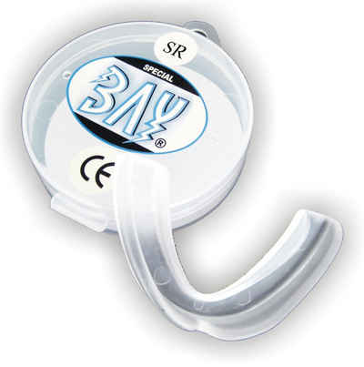 BAY-Sports Zahnschutz Zahnschützer mit Klick Box Erwachsene transparent, Mundschutz Sport